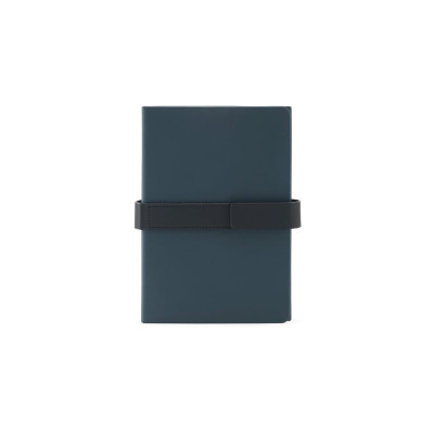 SANDERSON. A5 notepad in PU (50 recycled) with two blocks lined pages and plain pages